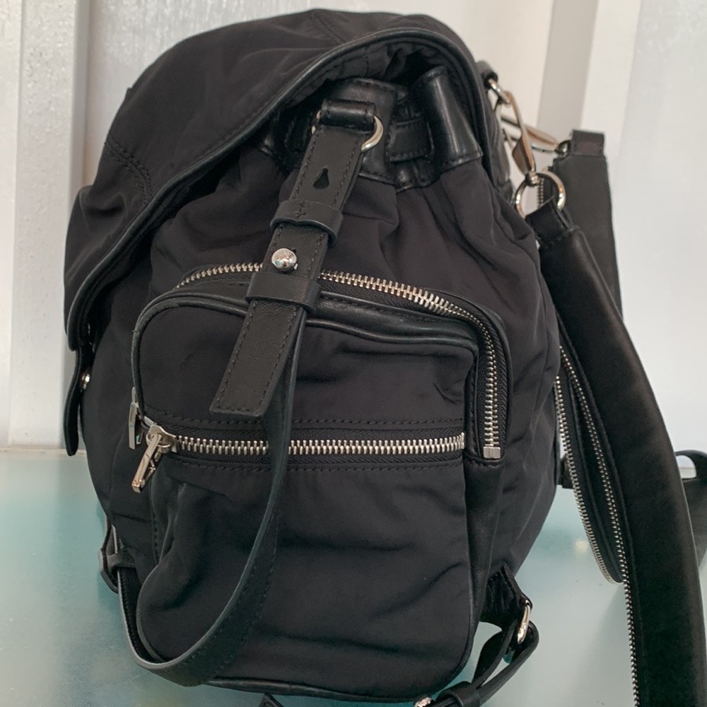 Alexander Wang Marti Lambskin Leather Trimmed & Nylon Backpack EUC - Picture 3 of 17